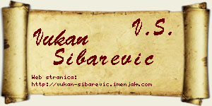 Vukan Šibarević vizit kartica